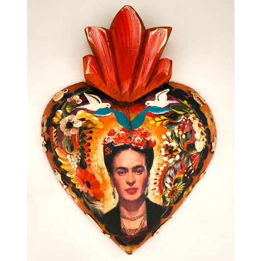 Frida Kahlo hand painted scared heart