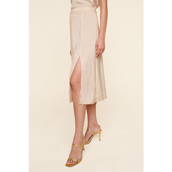 Satin Midi Slip Skirt