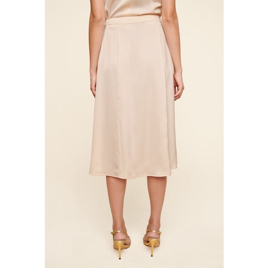 Satin Midi Slip Skirt